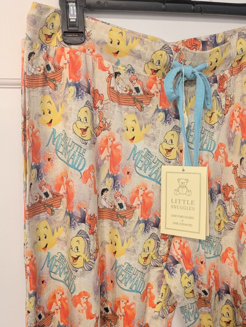 Little Snuggles Bamboo Joggers Pajama Lounge Pants Little Mermaid Ariel Print